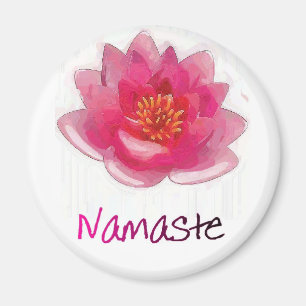 Aimant Cadeaux de yoga de "Namaste" de fleur de Lotus