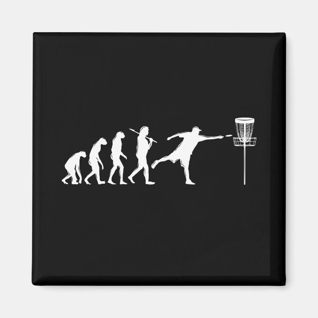 Aimant Cadeaux d'évolution de golf sur disque (Devant)