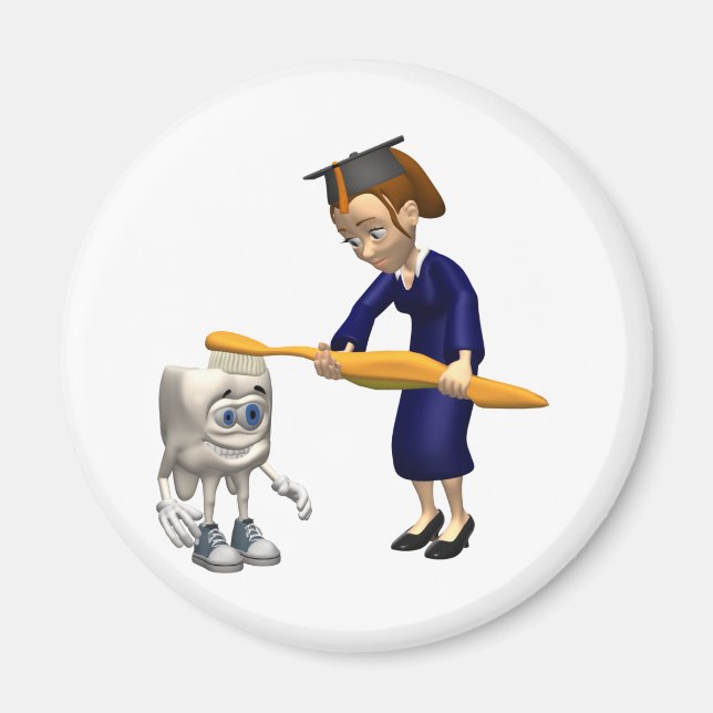 Aimant Cadeaux d'hygiène dentaire ou de dentiste (Devant)