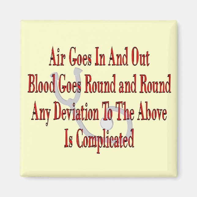 Aimant Cadeaux d'infirmière/de thérapeute respiratoire (Devant)