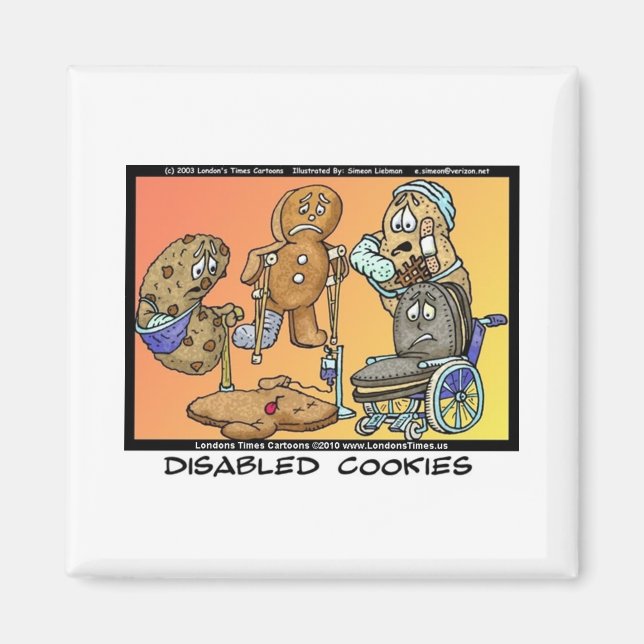 Aimant Cadeaux drôles de cookies désactivés pour Internet (Devant)