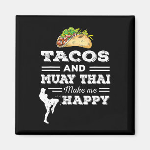 Aimant Cadeaux drôles de tacos et amateur de Muay Thai po
