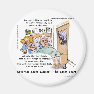 Aimant Cadeaux drôles et satiriques Gov Scott Walker T-sh