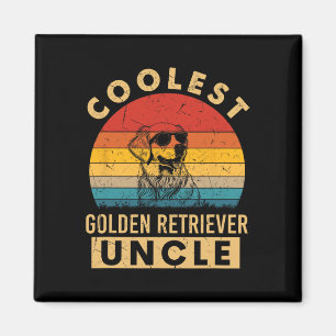 Aimant Cadeaux Drôles Oncle Golden Retriever Le Plus Cool