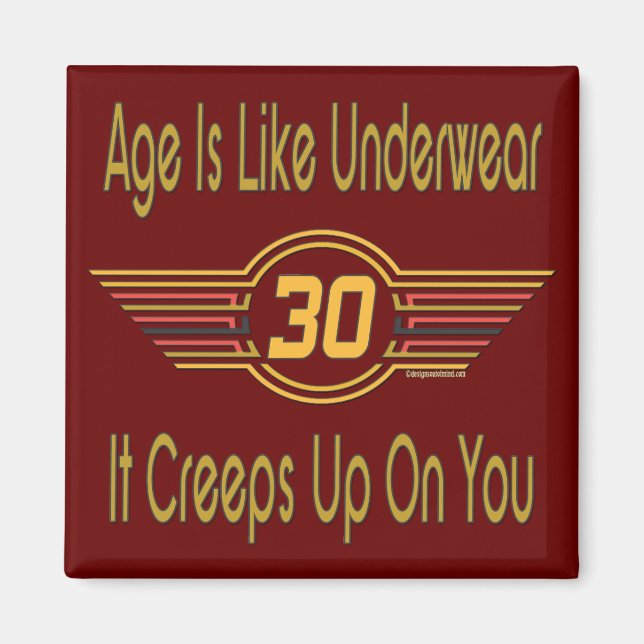 Aimant Cadeaux du 30e anniversaire (Devant)
