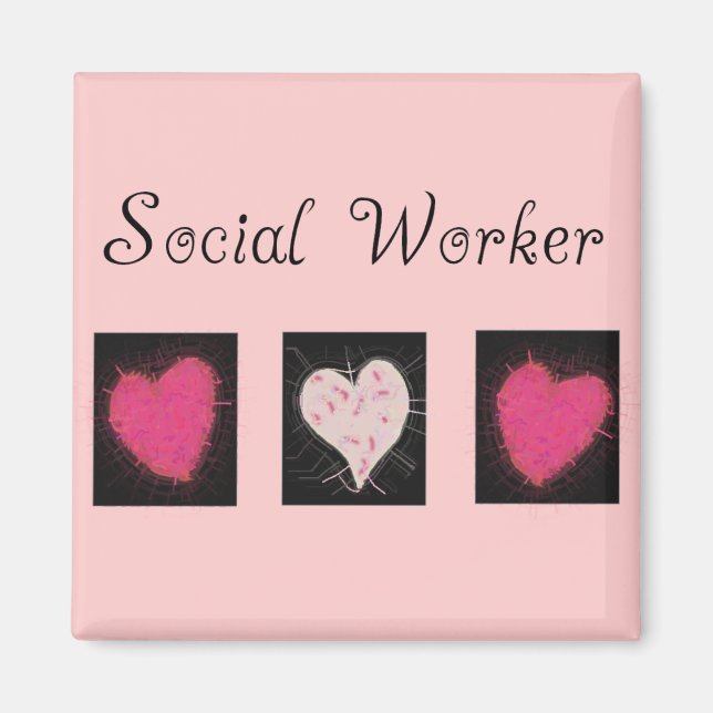 Aimant Cadeaux d'un travailleur social (Devant)