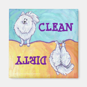 Aimant Cadeaux et accessoires blancs de Pomeranian