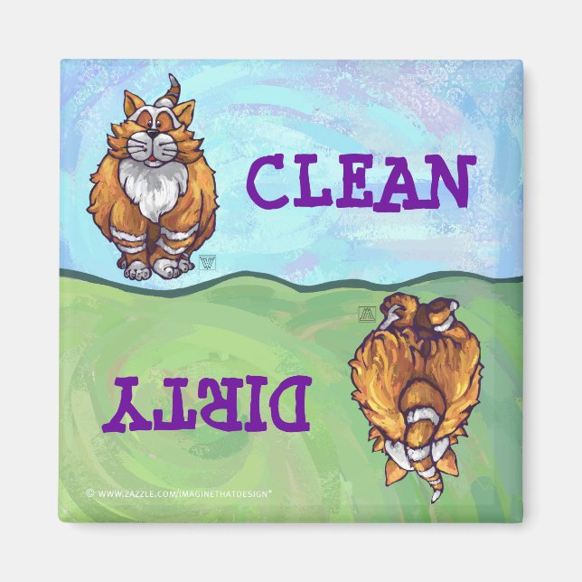 Aimant Cadeaux et accessoires de chats de gingembre (Devant)