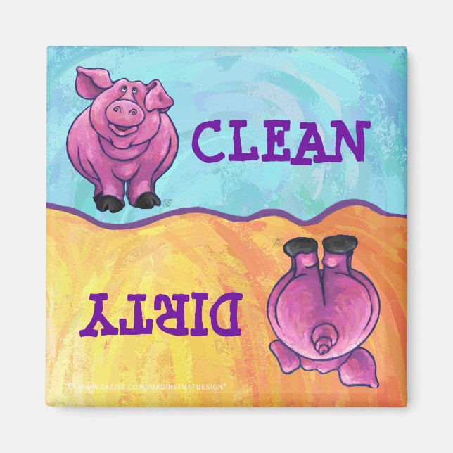 Aimant Cadeaux et accessoires de cochon (Devant)