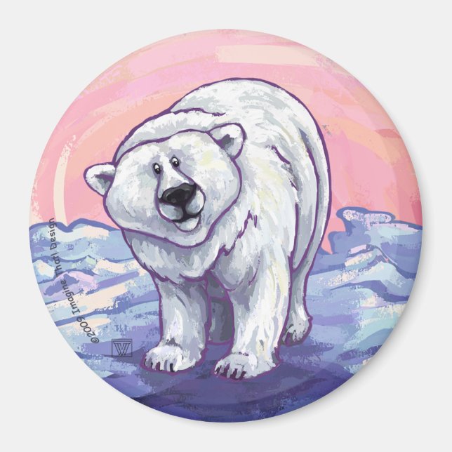 Aimant Cadeaux et accessoires d'ours polaire (Devant)