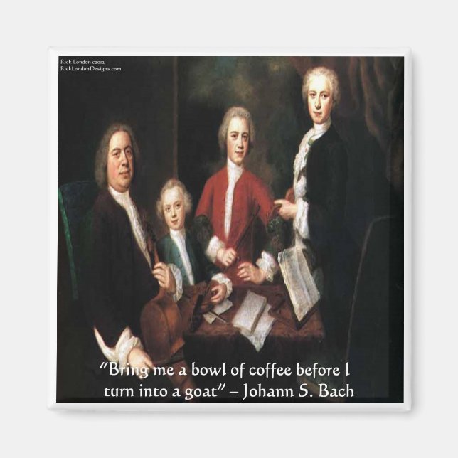 Aimant Cadeaux et Cartes de citations de café graphiques  (Devant)