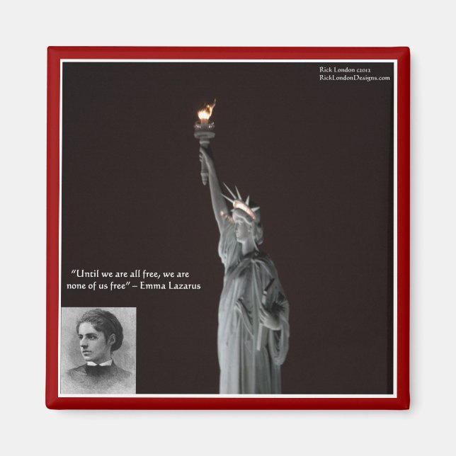 Aimant Cadeaux et Cartes Emma Lazarus & Statue de la Libe (Devant)