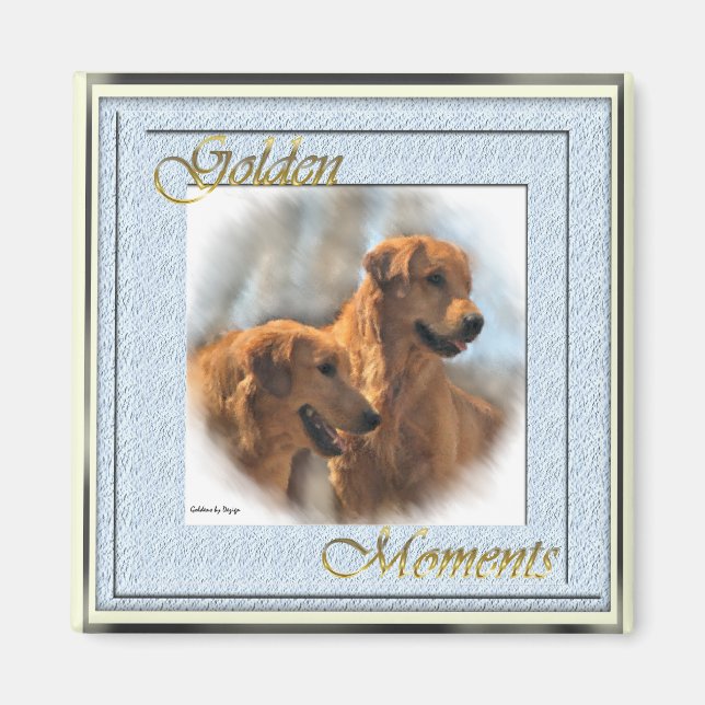 Aimant Cadeaux Golden Retriever (Devant)