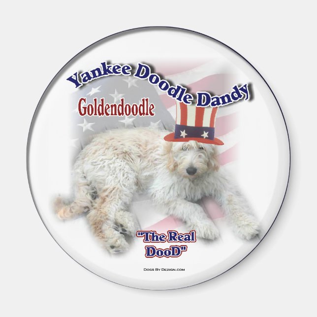 Aimant Cadeaux Goldendoodle (Devant)
