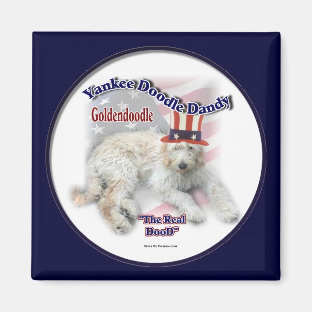 Aimant Cadeaux Goldendoodle (Devant)