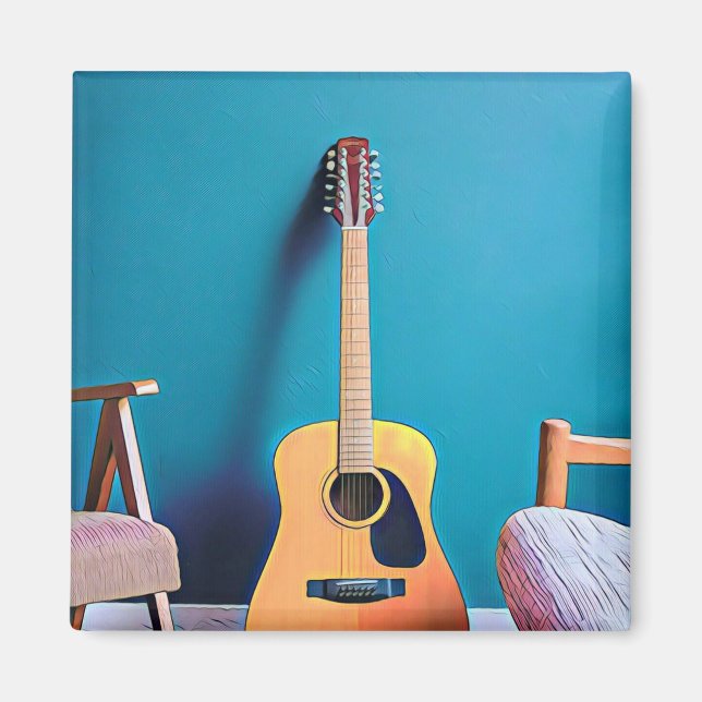 Aimant Cadeaux guitaristes (Devant)