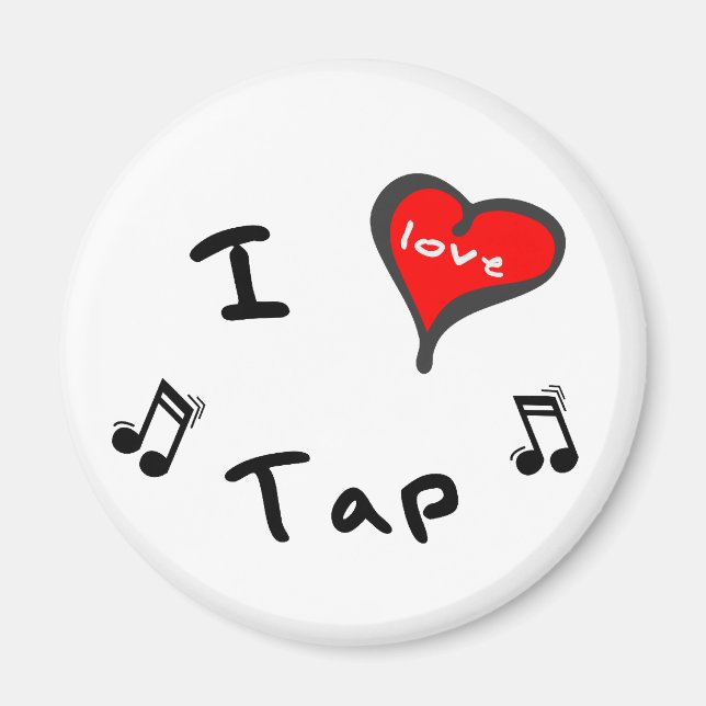 Aimant Cadeaux - I Heart Tap (Devant)