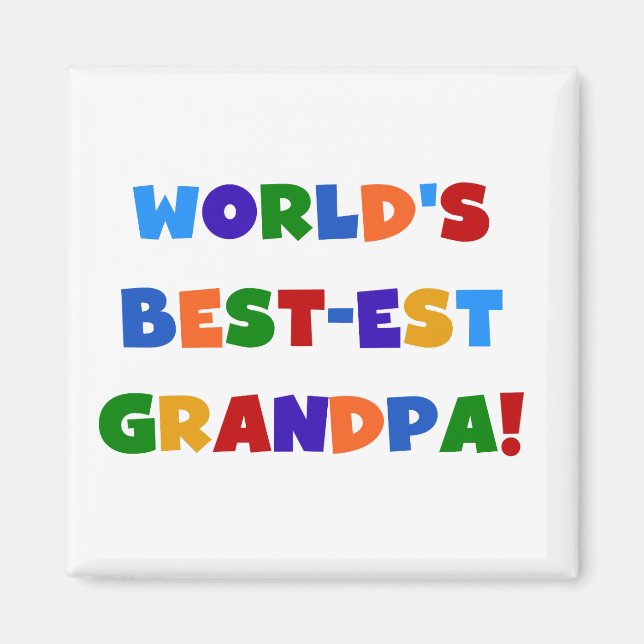 Aimant Cadeaux lumineux de couleurs de grand-papa du (Devant)