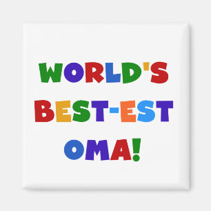 Aimant Cadeaux lumineux de couleurs du Meilleur-est Oma