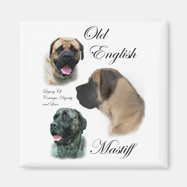 Aimant Cadeaux Mastiff anglais anciens (Devant)