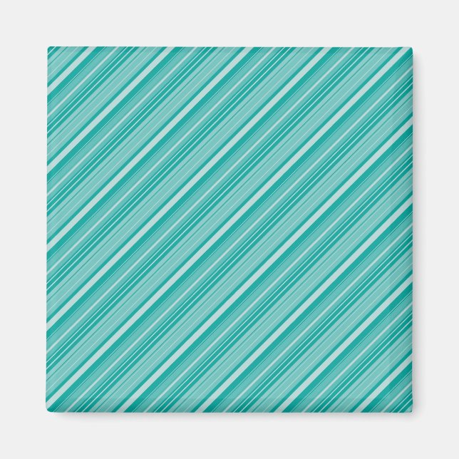 Aimant Cadeaux Motifs turquoises en diagonale Turquoise (Devant)