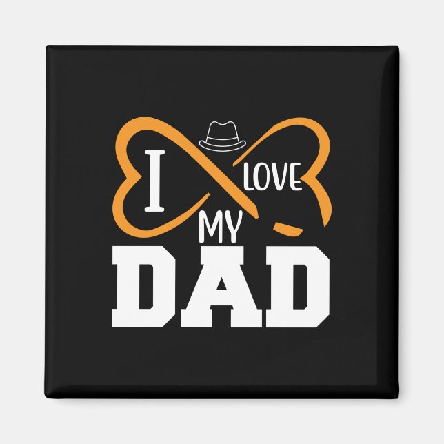 Aimant Cadeaux papa | J'aime mon père (Devant)