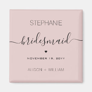 Aimant Cadeaux Personnalisés Minimalistes pour Demoiselle