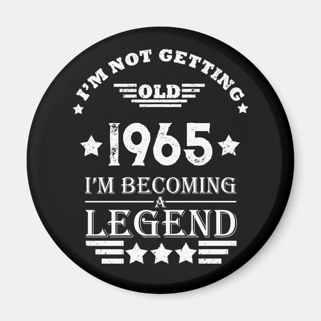 Aimant Cadeaux personnalisés soixante vintages 60e annive (Devant)