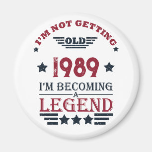 Aimant Cadeaux personnalisés vintages de 35e anniversaire