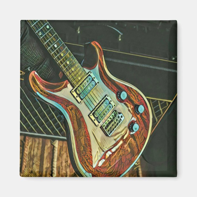 Aimant Cadeaux pour guitariste (Devant)