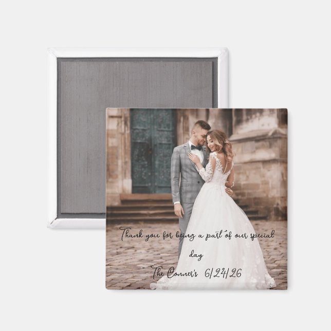 AIMANT CADEAUX POUR LES INVITÉS DE MARIAGE (Recto/Verso)