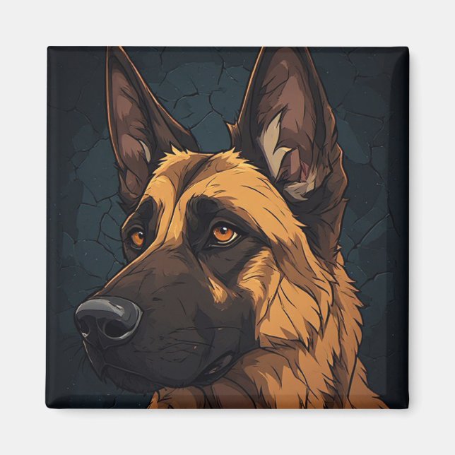 Aimant 🐕 Cadeaux pour propriétaires de Shepherd allemand (Devant)