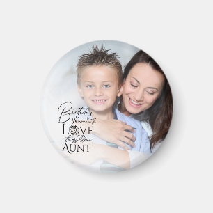 Aimant Cadeaux pour Tante Conception simple d'anniversa
