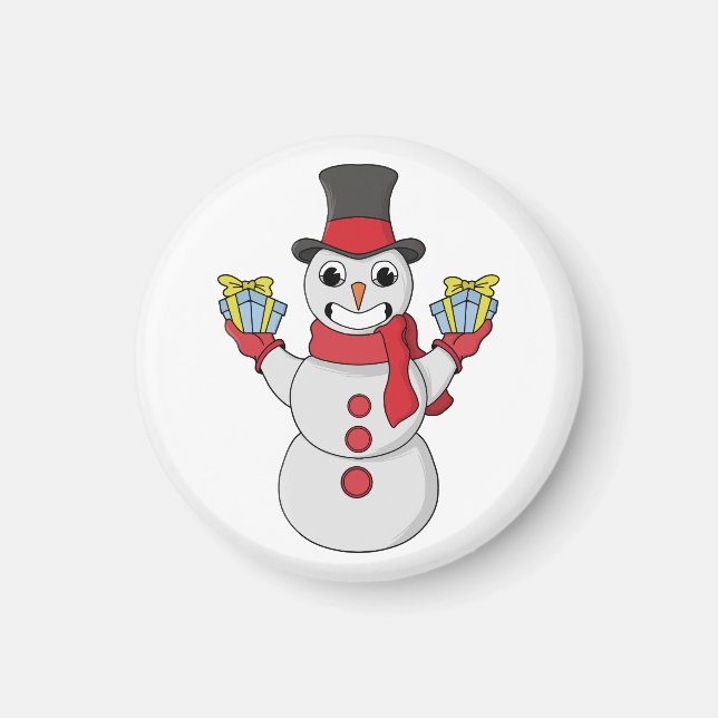 Aimant Cadeaux pour vous de Snowman (Devant)