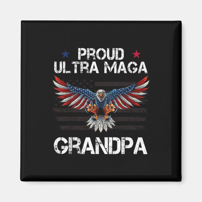 Aimant Cadeaux Ultra Grandpa Pour Grandpa Eagle Usa Fl (Devant)