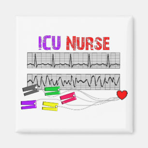 Aimant Cadeaux uniques d'infirmière de la conception ICU