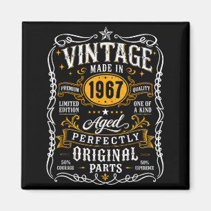 Aimant Cadeaux vintage 1967 60 ans pour hommes 60 ans
