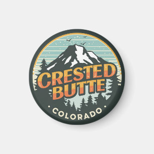 Aimant cadeaux vintage crested butte colorado montagne sk
