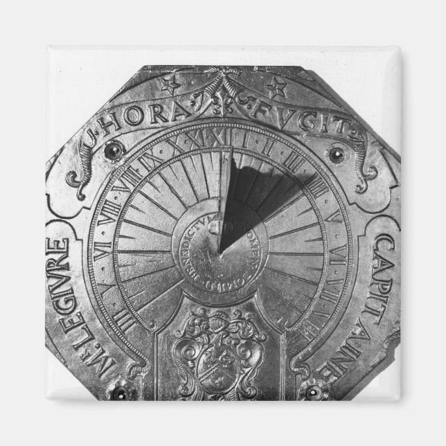 Aimant Cadran solaire portable, du château de Sierk 1756 (Devant)