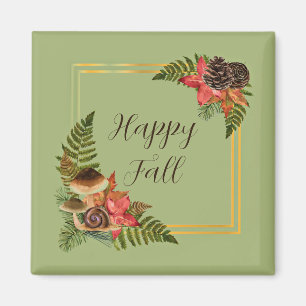 Aimant Cadre de la nature automnale avec texte personnali