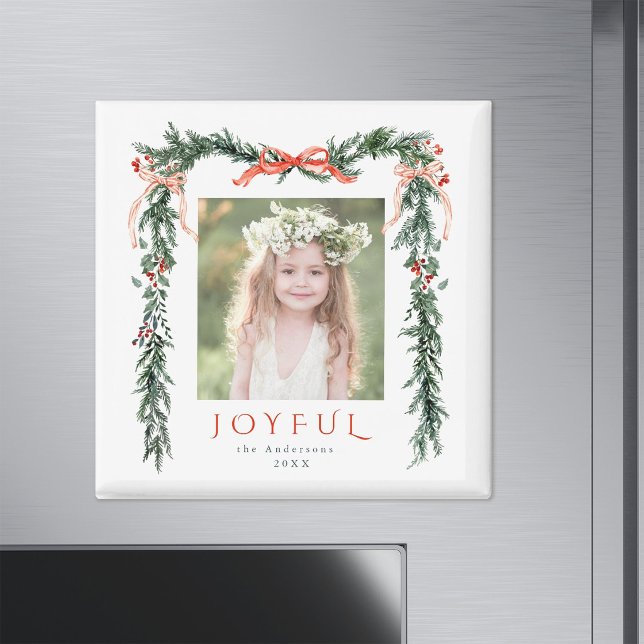 Aimant Cadre de Noël joyeux Photo Fêtes (Créateur téléchargé)