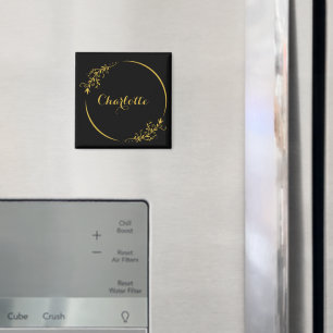 Aimant Cadre élégant avec nom personnalisé de style