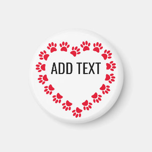 Aimant Cadre En Forme Coeur Avec Texte Personnalisé