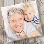 Aimant Cadre moderne chic simple Grandpa Photo Holiday<br><div class="desc">Design est composé de typographie chic moderne avec sans serif et serif police. Ajoutez une photo personnalisée de grand-père et de l'année.</div>