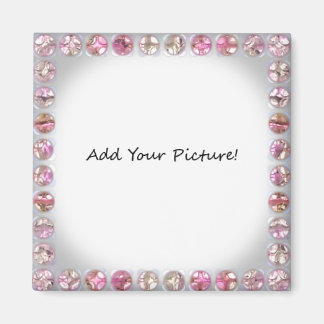 Aimant Cadre photo de bling ! Ajoutez votre propre photo.