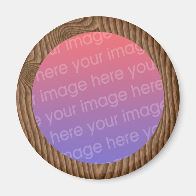 Aimant cadre photo en bois (Devant)