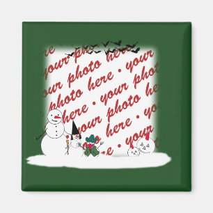 Aimant Cadre photo Halloween Snowmen