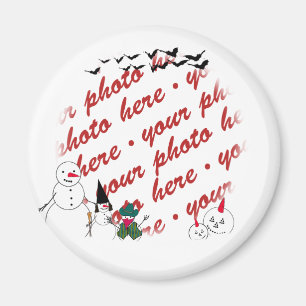 Aimant Cadre photo Halloween Snowmen