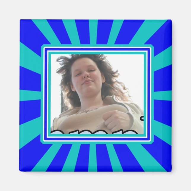 Aimant Cadre photo rétro super des années 1970 (Devant)