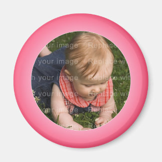 Aimant Cadre photo rose et blanc